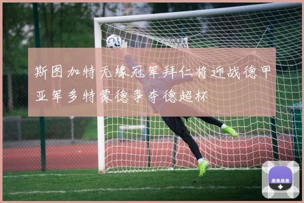 斯图加特无缘冠军拜仁将迎战德甲亚军多特蒙德争夺德超杯
